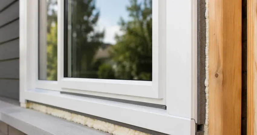 technician installing fiberglass window frame in Armitage, Newmarket home