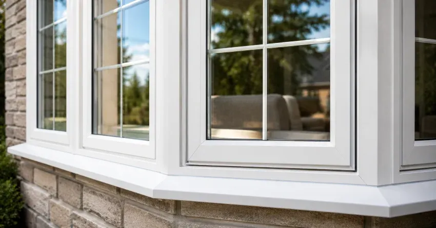 bay window alcove seating area in a living room in Leslie Valley, Newmarket