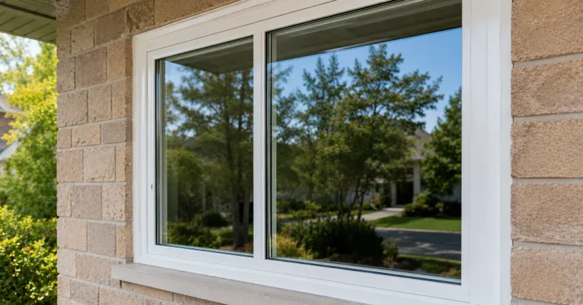 technician installing new insulated glass unit in window frame in Glenway Estates, Newmarket