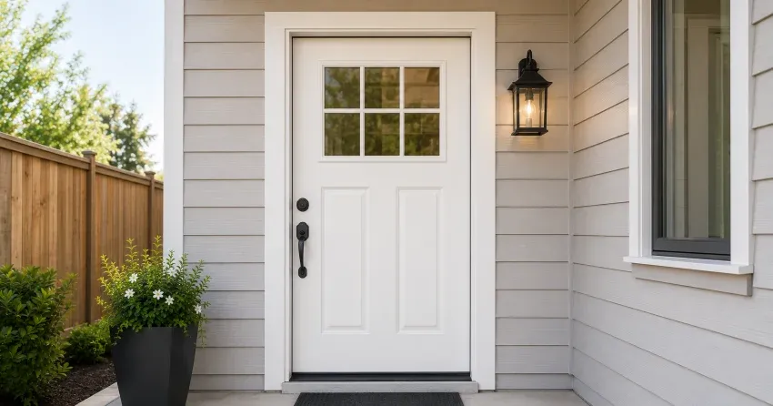 technician installing exterior door frame in Glenway Estates, Newmarket