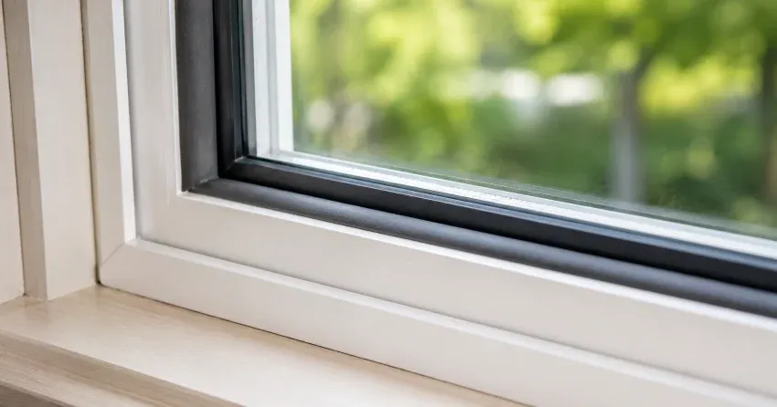 technician inspecting window weatherstripping for drafty window repair Central Newmarket, Newmarket