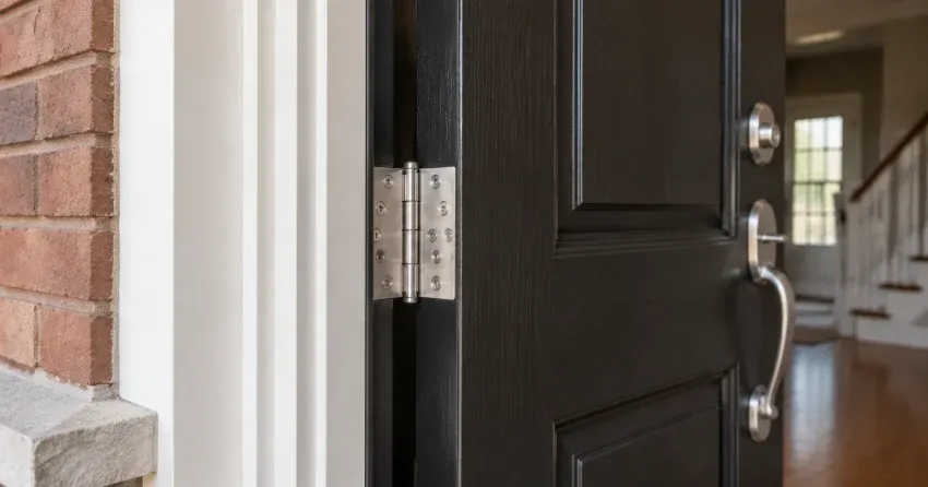 technician repairing a front door lock and frame in Gorham-College Manor, Newmarket