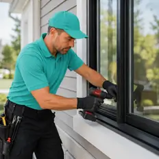 Entry door replacement with a new frame and threshold